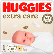 Підгузки Huggies Extra Care Розмір 1 (2-5 кг) 84 шт (5029053578057)