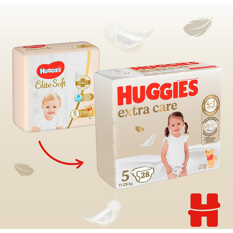 Підгузки Huggies Extra Care Box 5 11-25 кг 66 шт (5029053583174) Кількість в упаковці 66