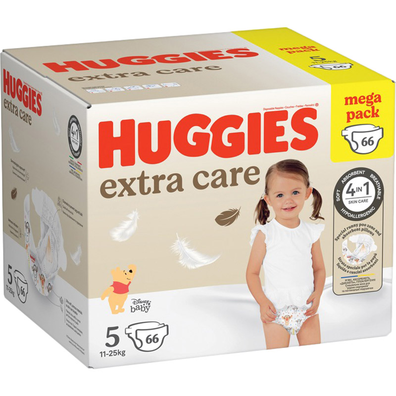 Фото 14 Підгузки Huggies Extra Care Box 5 11-25 кг 66 шт (5029053583174)