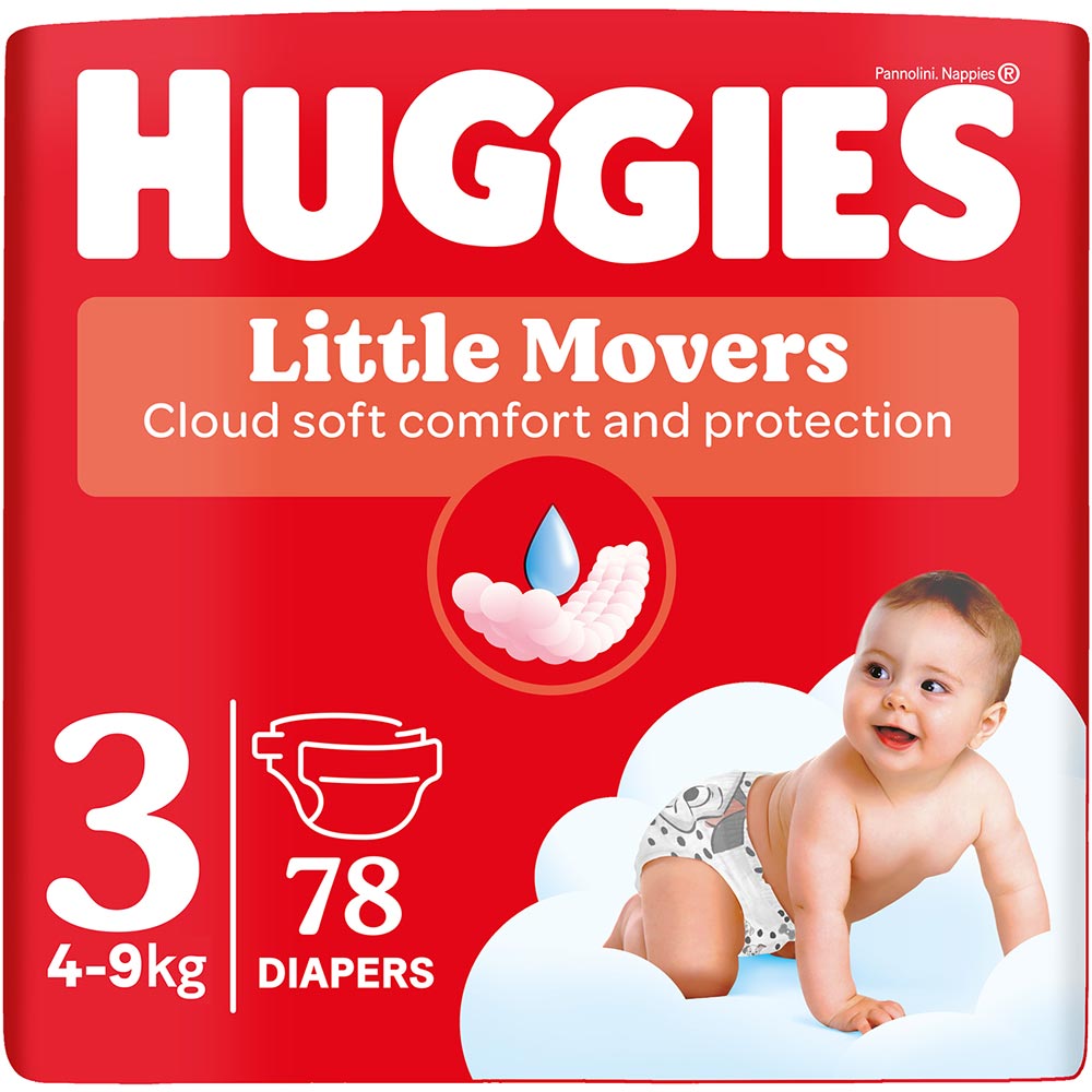Підгузки HUGGIES Little Movers 3 4-9 кг Mega 78 шт (5029053548760) Підгузки HUGGIES Little Movers 3 4-9 кг Mega 78 шт (5029053548760)