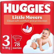 Підгузки HUGGIES Little Movers 3 4-9 кг Mega 78 шт (5029053548760)