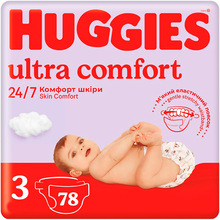 Підгузки Huggies Ultra Comfort 3 4-9 кг Mega 78 шт (5029053548760)