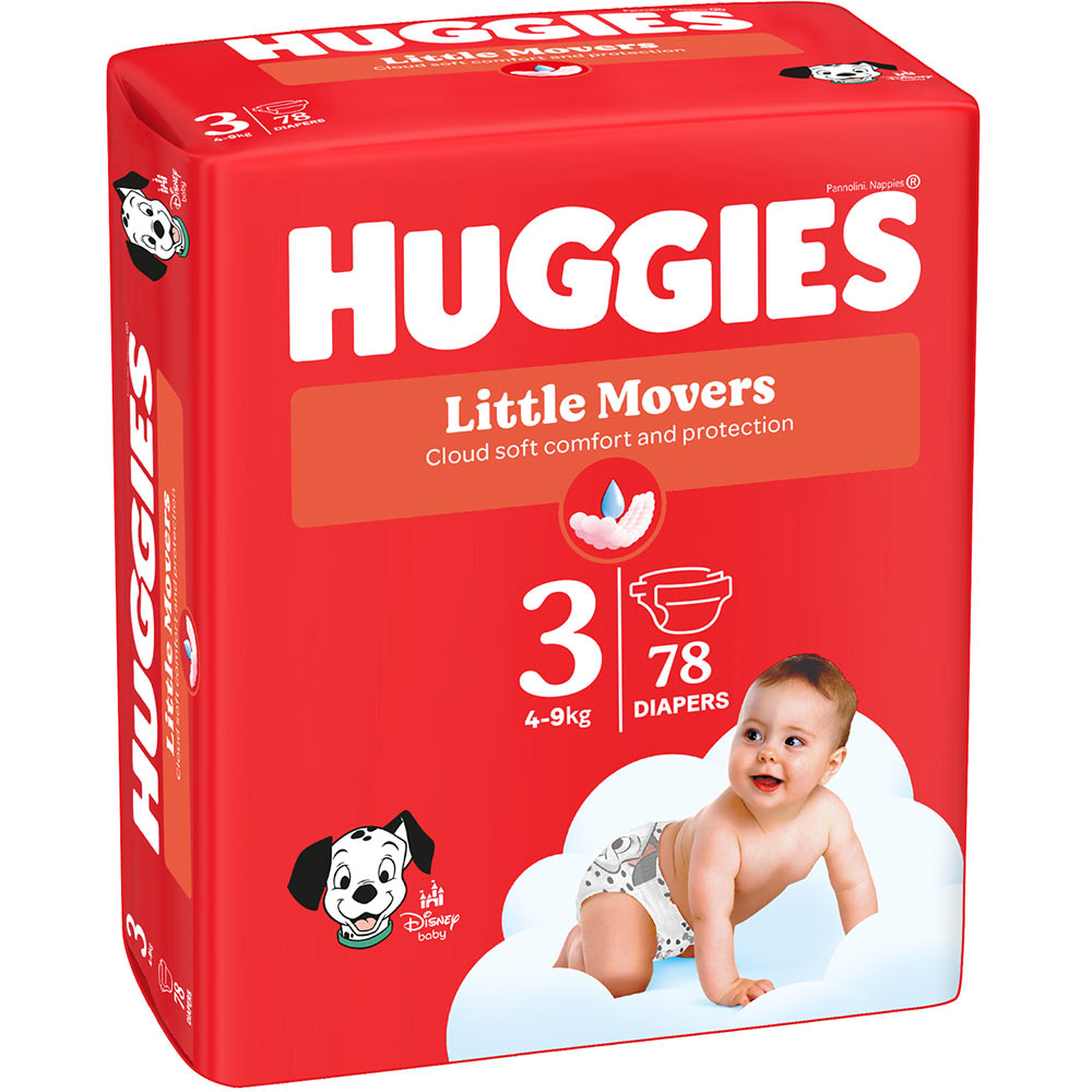 Підгузки HUGGIES Little Movers 3 4-9 кг Mega 78 шт (5029053548760) Підгузки HUGGIES Little Movers 3 4-9 кг Mega 78 шт (5029053548760) Тип підгузки