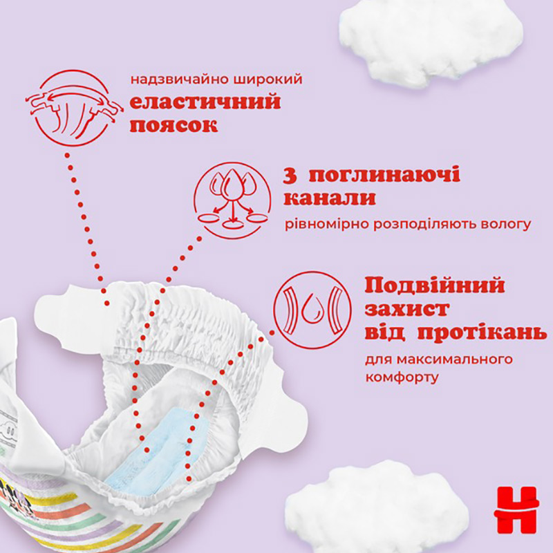 Зовнішній вигляд Підгузки HUGGIES Ultra Comfort 3 (5-9 кг) Jumbo 56 шт (5029053567570)