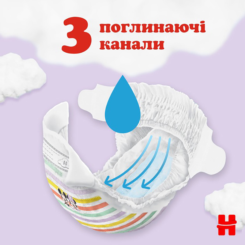 Підгузки HUGGIES Ultra Comfort 3 (5-9 кг) Jumbo 56 шт (5029053567570) Тип підгузки