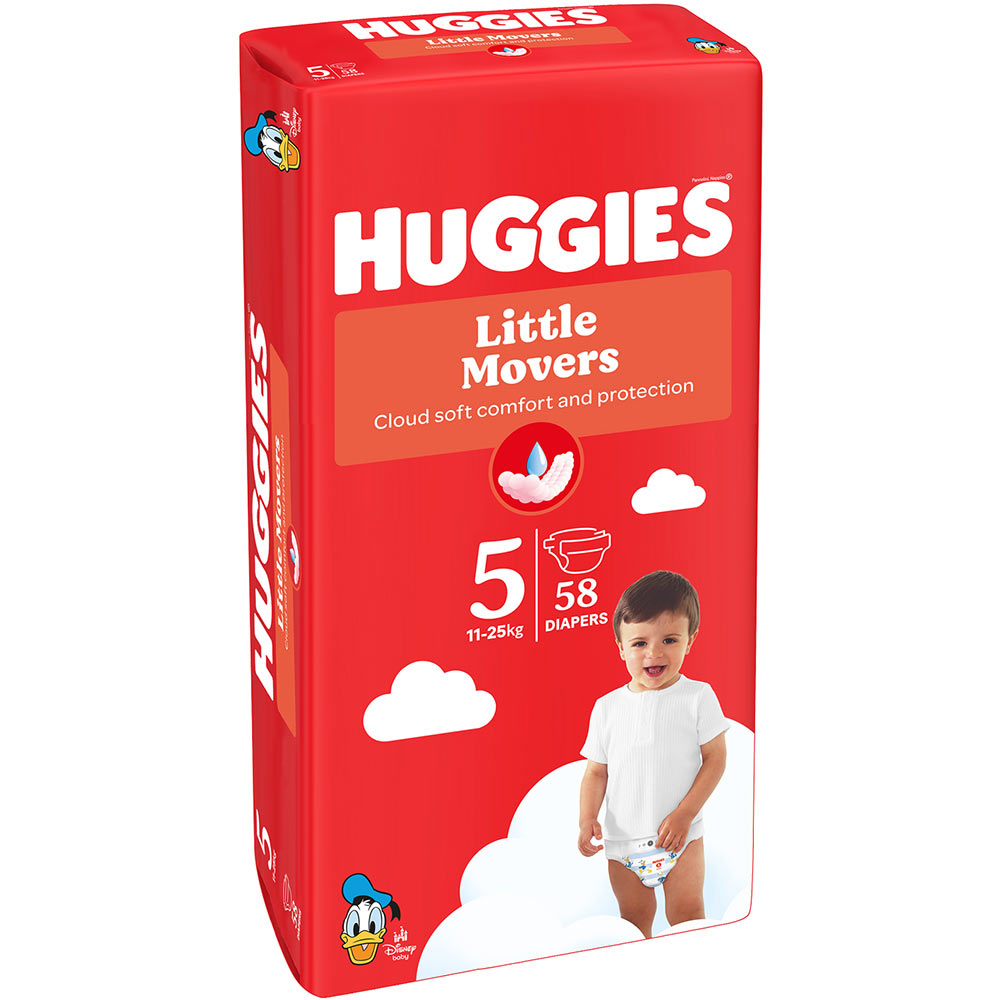 Підгузки HUGGIES Little Movers 5 (12-22 кг) Mega 58 шт (5029053548784) Підгузки HUGGIES Little Movers 5 (12-22 кг) Mega 58 шт (5029053548784) Тип підгузки