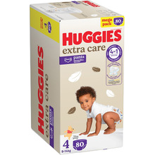 Підгузки-трусики HUGGIES Extra Care Розмір 4 (9-14 кг) Pants Box 80 шт (5029053582405)