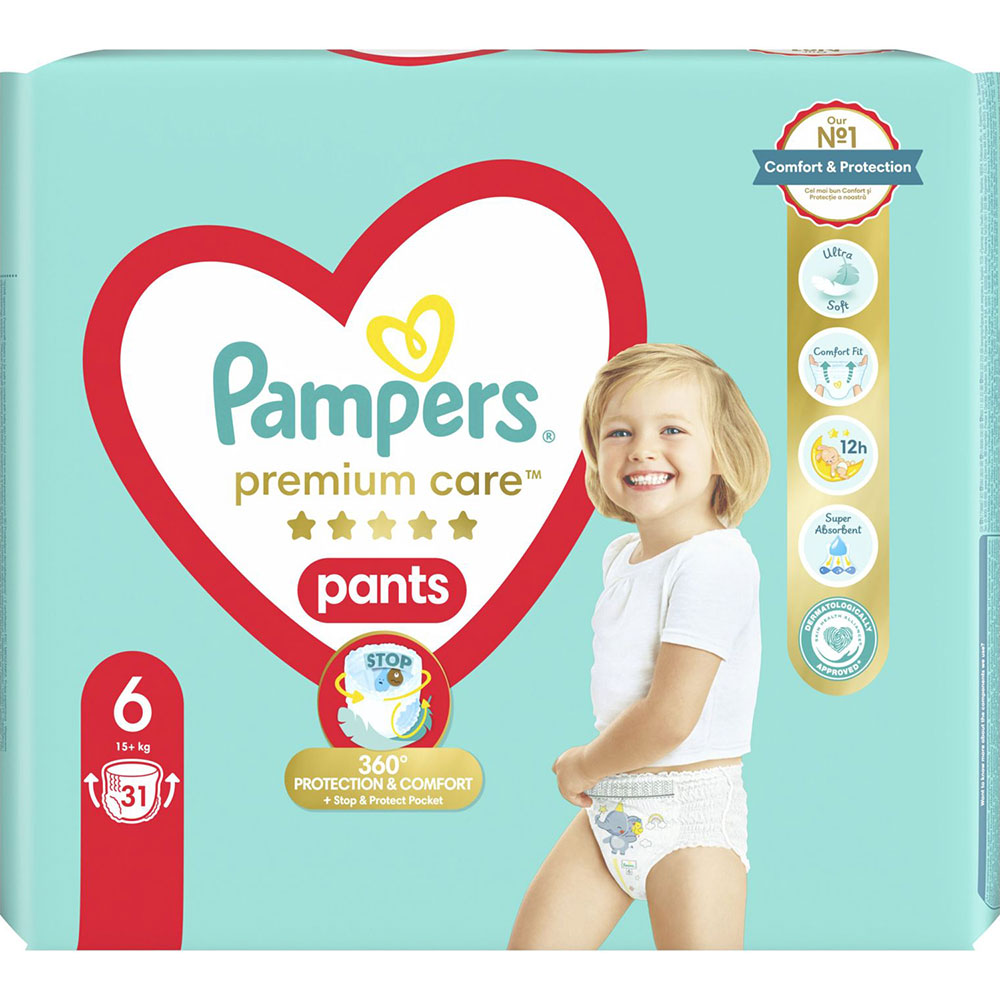 Подгузники PAMPERS Premium Care Extra large 6 +15кг 31 шт (8001090759917)