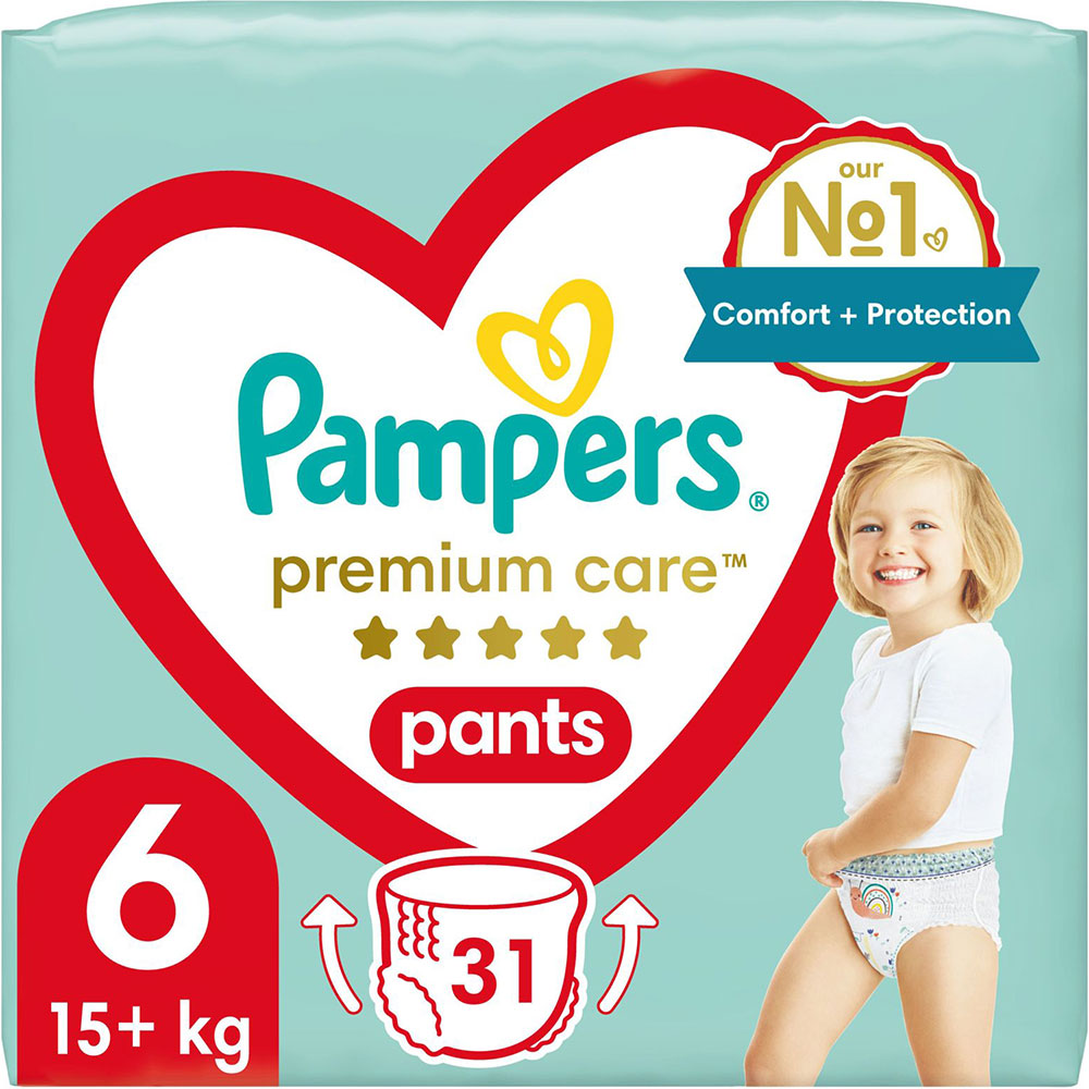 Подгузники PAMPERS Premium Care Extra large 6 +15кг 31 шт (8001090759917) Тип подгузники-трусики