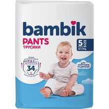 Подгузники-трусики BAMBIK 5 (12-17 кг) 34 шт (43404800)