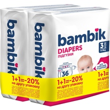 Підгузки BAMBIK Medium 3 MIDI (4-9кг) 36 штх2 (43406504)