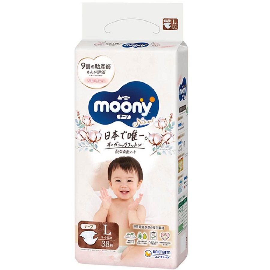 Підгузки Moony Natural L 9-14 кг 38 шт (7020772)