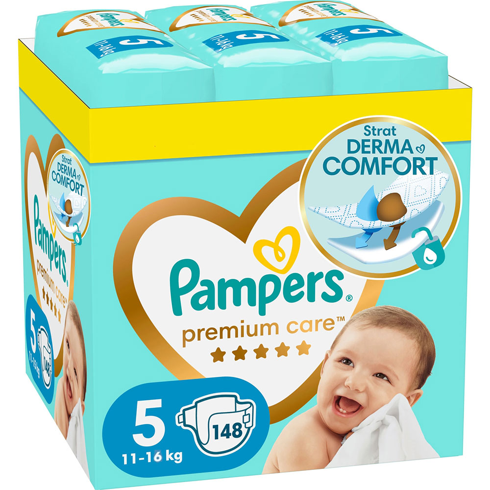 Підгузки Pampers Premium Care Розмір 5 (11-16 кг) 148 шт (8006540855973) Підгузки Pampers Premium Care Розмір 5 (11-16 кг) 148 шт (8006540855973)