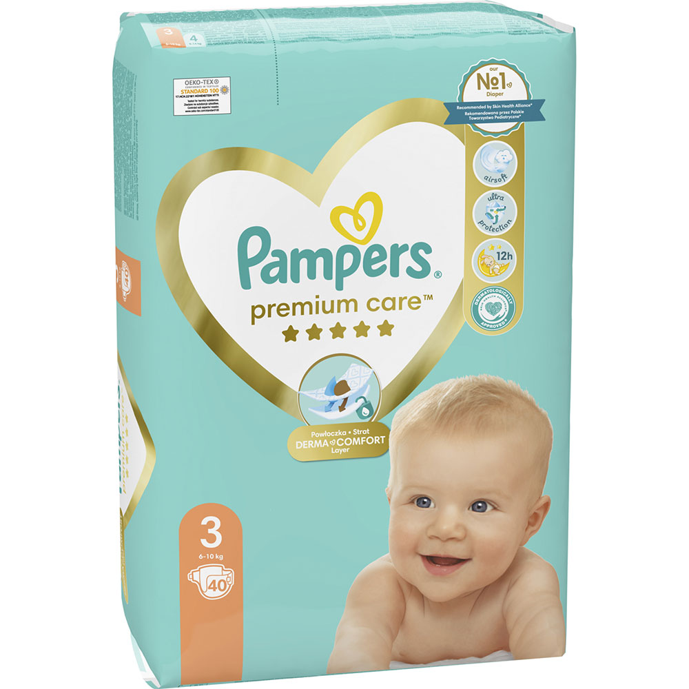 Подгузники Pampers Premium Care Размер 3 (6-10 кг) 40 шт (8001090379337) Тип подгузники