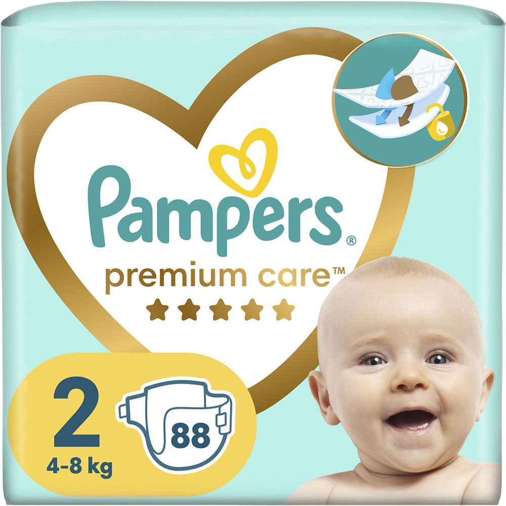 Підгузки Pampers Premium Care Розмір 2 (4-8 кг) 88 шт (8006540857717)