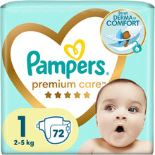 Підгузки Pampers Premium Care Розмір 1 (2-5 кг) 72 шт (8006540858073)