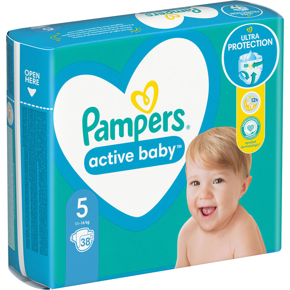 Підгузки Pampers Active Baby Розмір 5 (11-16 кг) 38 шт (8006540207796) Кількість в упаковці 38