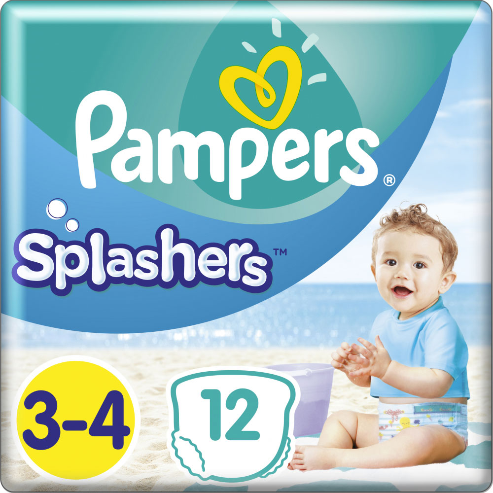 Подгузники Pampers для плавания Splashers Размер 3-4 (6-11 кг) 12 шт (8001090698346)