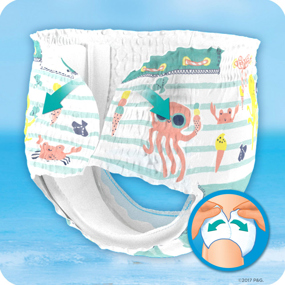 Внешний вид Подгузники Pampers для плавания Splashers Размер 3-4 (6-11 кг) 12 шт (8001090698346)