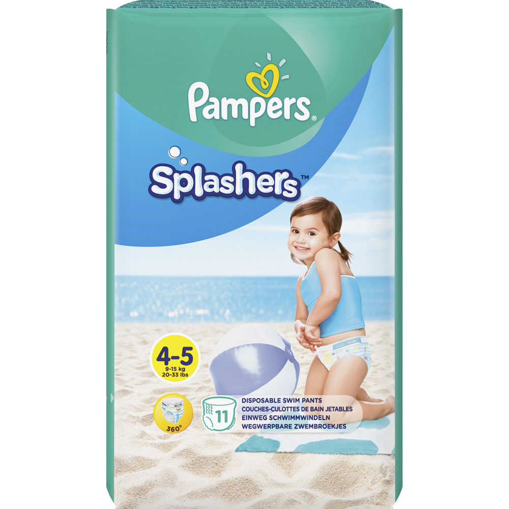 Подгузники Pampers для плавания Splashers Размер 4-5 (9-15 кг) 11 шт (8001090698384) Тип подгузники-трусики