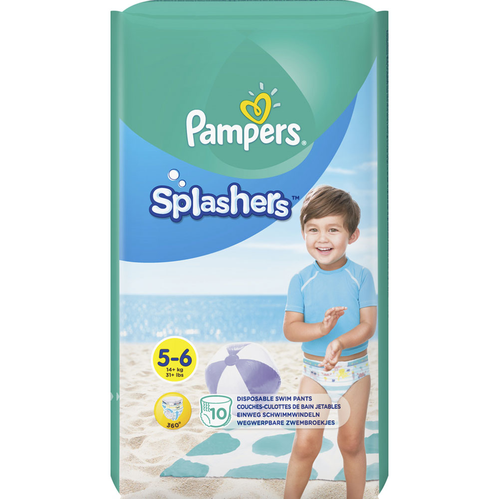 Підгузки Pampers для плавання Splashers Розмір 5-6 (14+ кг) 10 шт (8001090728951) Тип підгузки-трусики