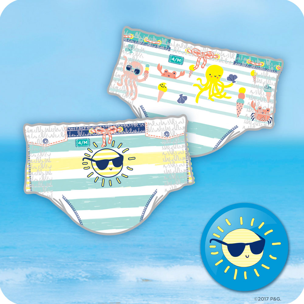 Підгузки Pampers для плавання Splashers Розмір 5-6 (14+ кг) 10 шт (8001090728951) Для універсально