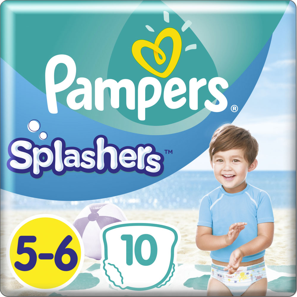 Підгузки Pampers для плавання Splashers Розмір 5-6 (14+ кг) 10 шт (8001090728951)