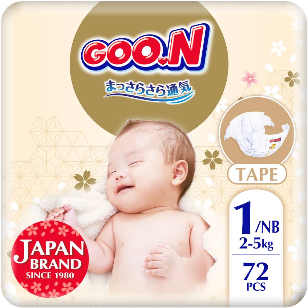 Подгузники GOO.N PREMIUM SOFT до 5 кг 72 шт (F1010101-152)