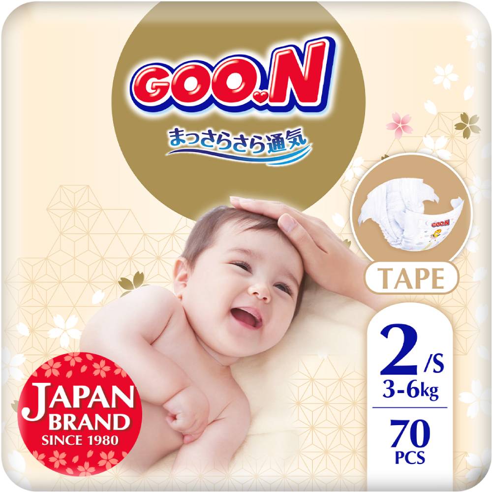 Подгузники GOO.N PREMIUM SOFT 3-6 кг 70 шт (F1010101-153)