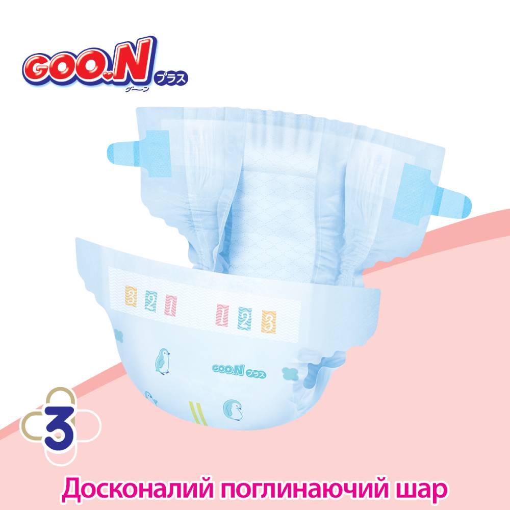 Подгузники GOO.N PLUS 4-8 кг 70 шт (21000627) Для универсально