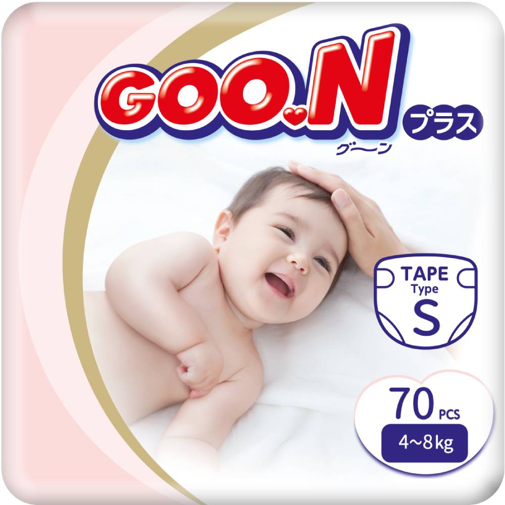 Підгузки GOO.N PLUS 4-8 кг 70 шт (21000627)