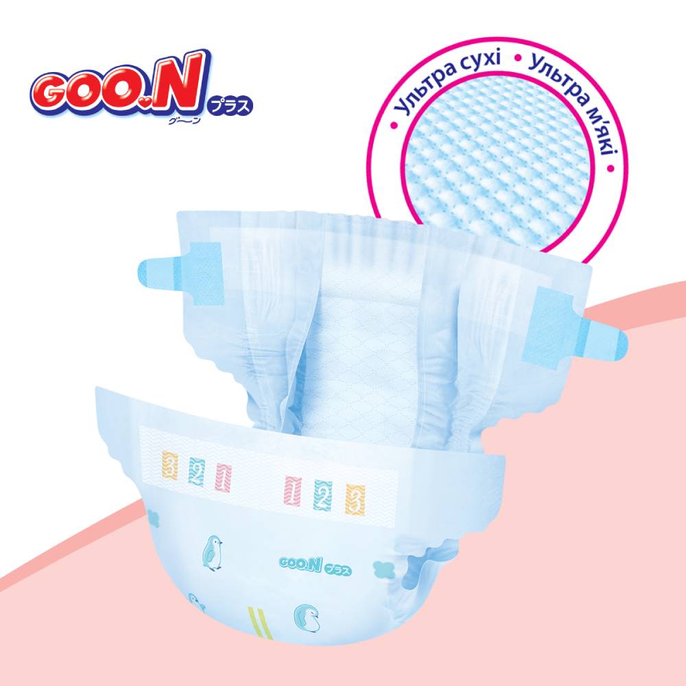 Подгузники GOO.N PLUS 6-11 кг 56 шт (21000628) Количество в упаковке 56