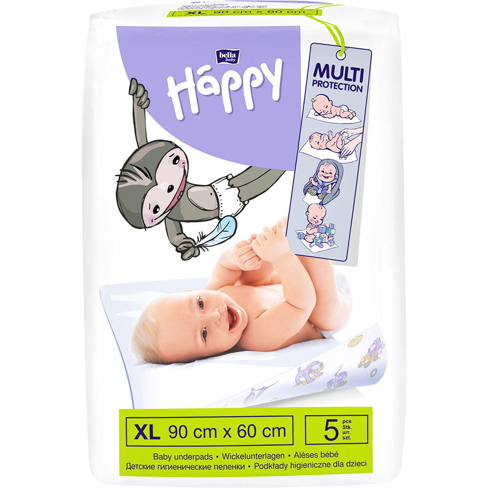 Одноразові пелюшки Bella Baby Happy 60x90 см 5 шт (BB-091-9005-001)