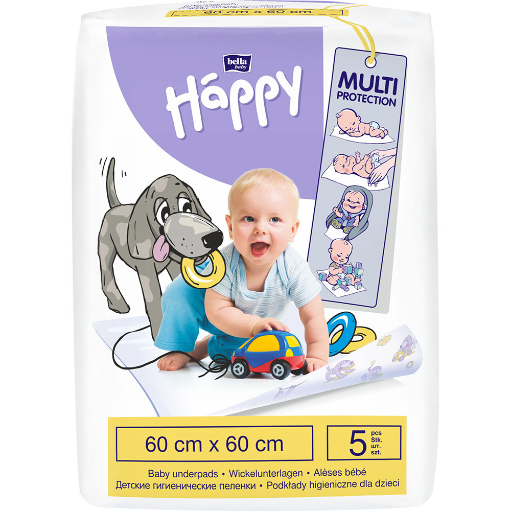 Одноразові пелюшки Bella Baby Happy 60x60 см 5 шт (BB-091-6005-002)