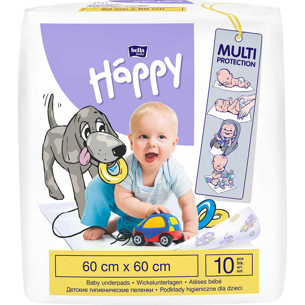 Одноразовые пеленки Bella Baby Happy 60x60 см 10 шт (BB-091-6010-004)