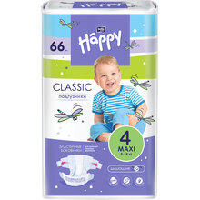 Підгузки Bella Baby Happy Classic Maxi 8-18 кг 66 шт (BB-054-LU66-016)