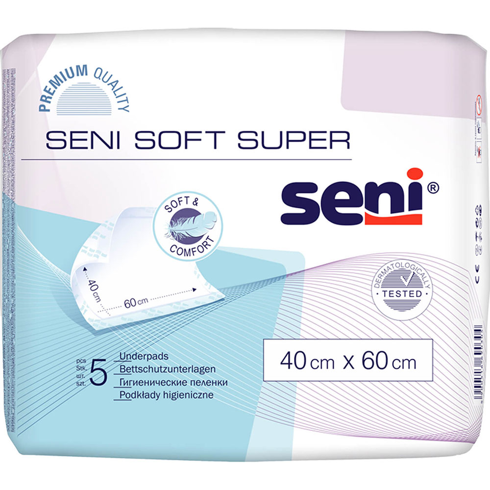 Пеленки гигиенические Seni Soft Super 40х60 см 5 шт (SE-091-SU05-001)