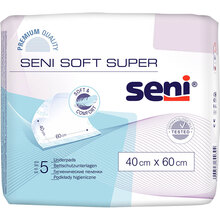 Пелюшки гігієнічні Seni Soft Super 40х60 см 5 шт (SE-091-SU05-001)