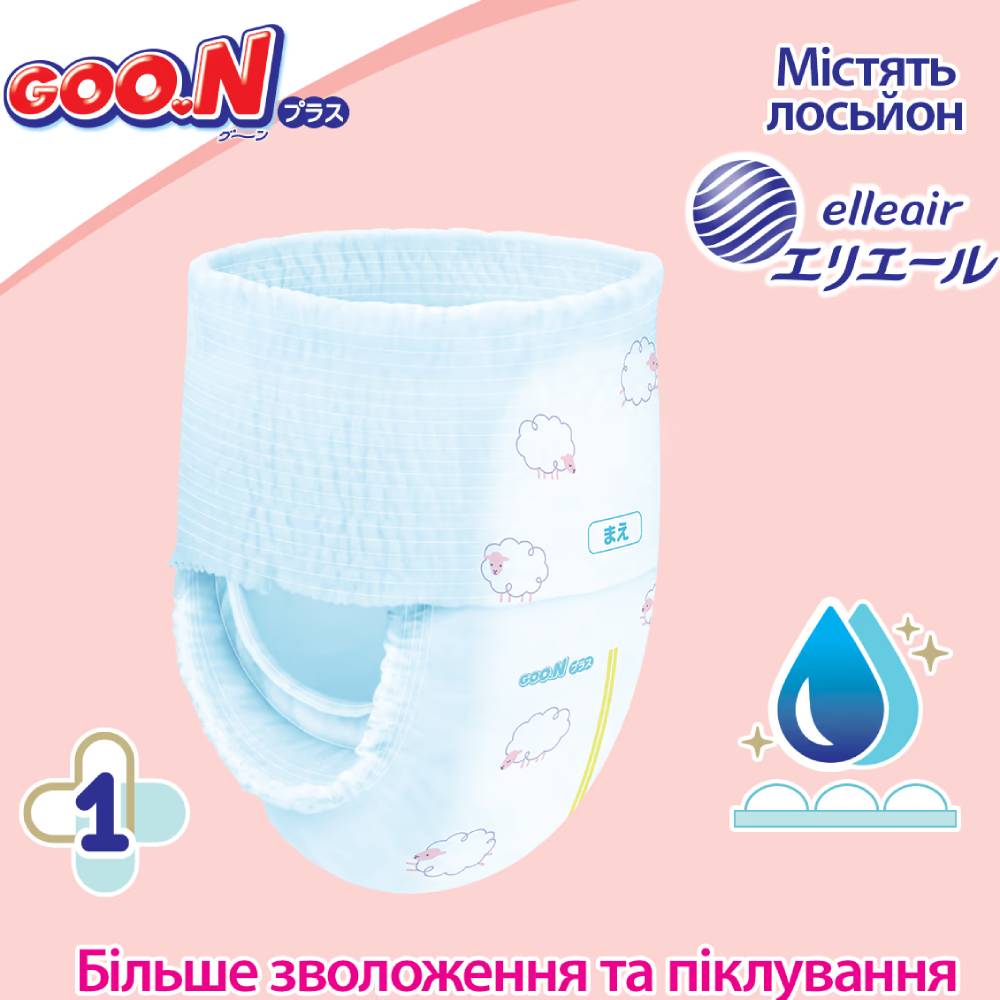 Подгузники-трусики GOO.N PLUS 12-20 кг 38 шт. (21000633) Вид одноразовые