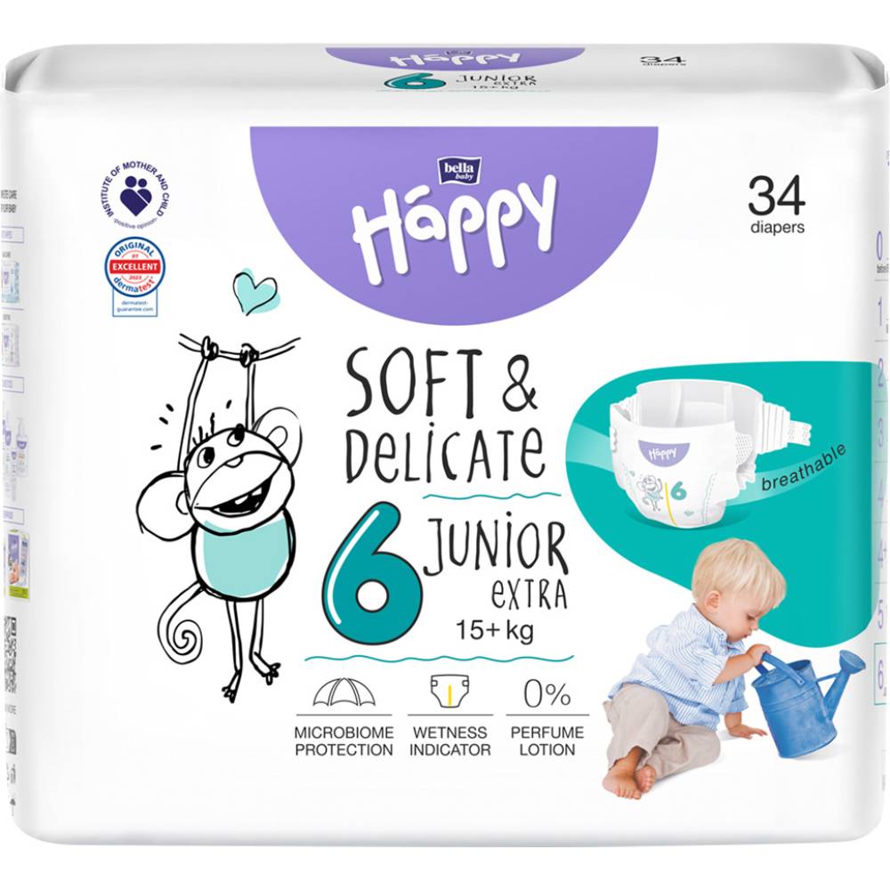 Підгузки HAPPY HAPPY BABY Junior Extra 15+ 34 шт (BB-054-JX34-W02)