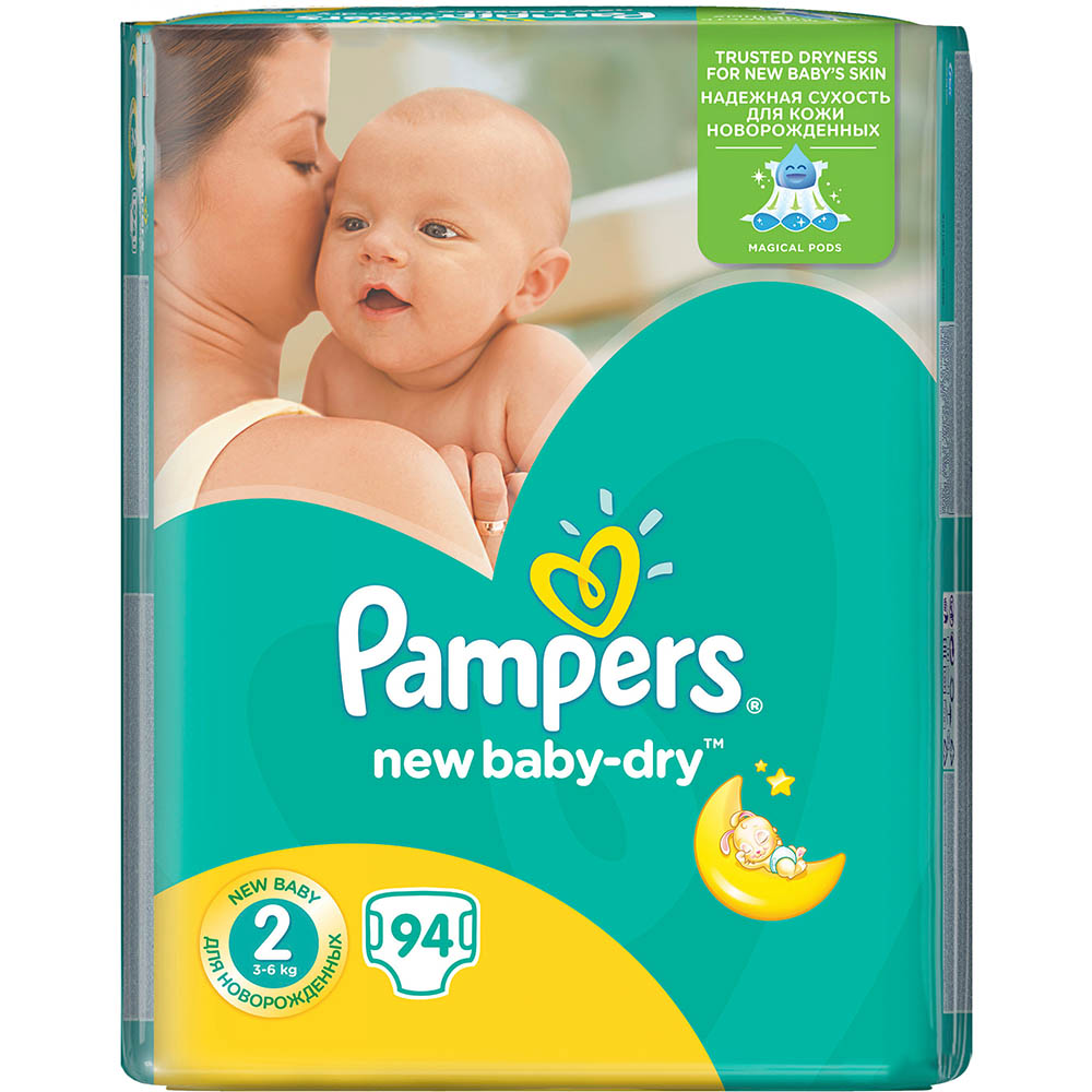 Підгузники PAMPERS NewBaby-Dry Mini 3-6 кг 94шт (4015400264613)