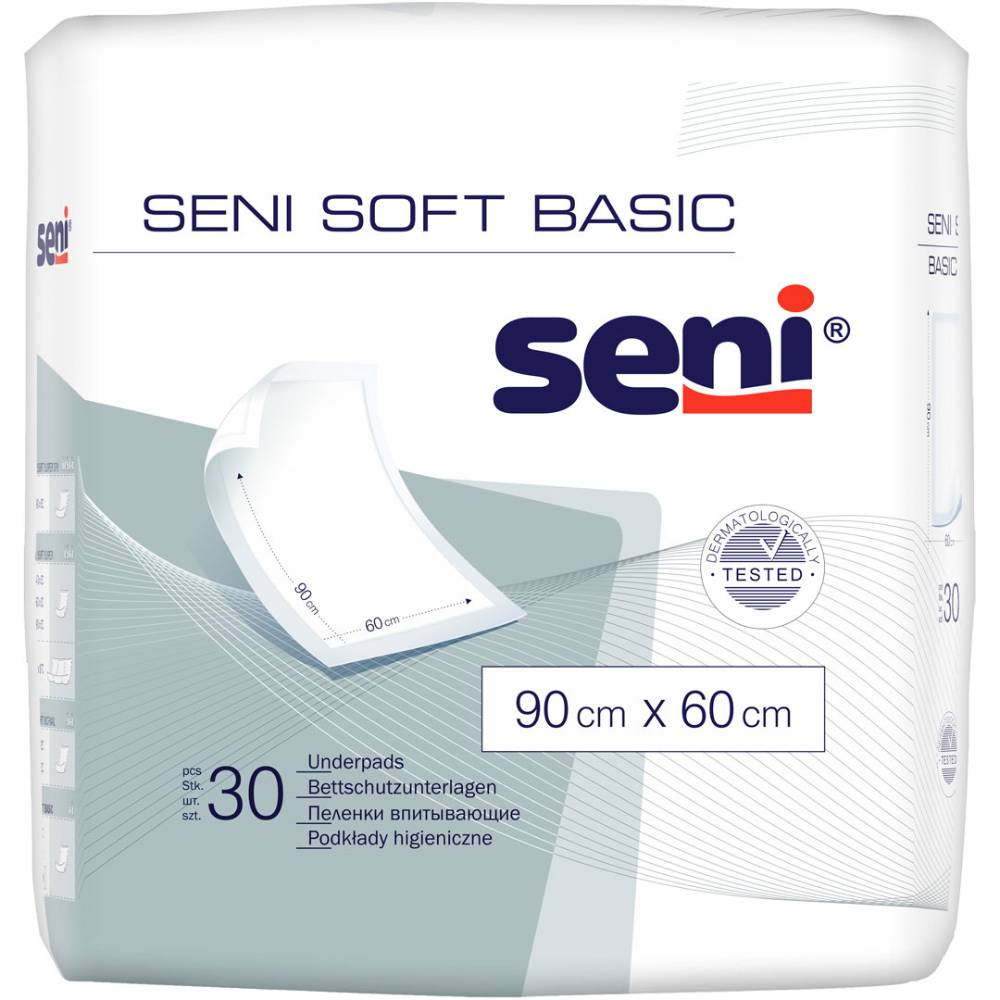 Пелюшки гігієнічні Seni SOFT Basic 90х60 см 30 шт (SE-091-B030-003)