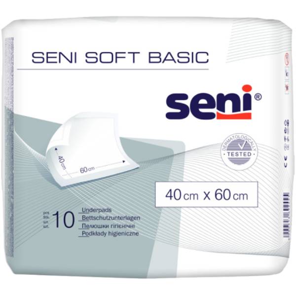 Пелюшки гігієнічні Seni SOFT Basic 40х60 см 10 шт (SE-091-B010-001)