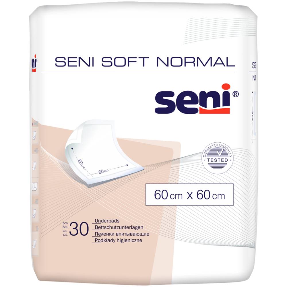 Пелюшки гігієнічні Seni SOFT Normal 60х60 см 30 шт (SE-091-SN30-002)