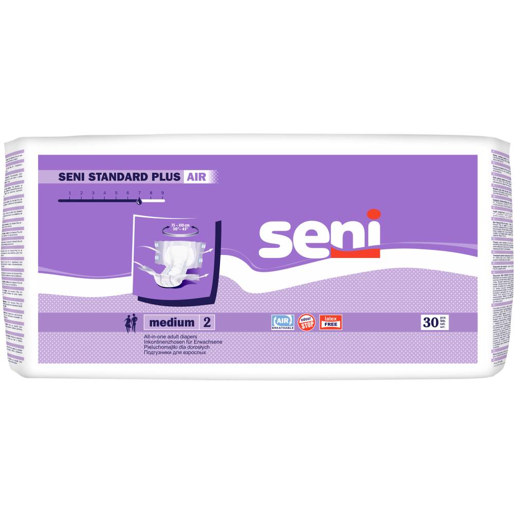 Подгузники для взрослых Seni STANDARD PLUS AIR Medium 30 шт (SE-094-ME30-PA2)