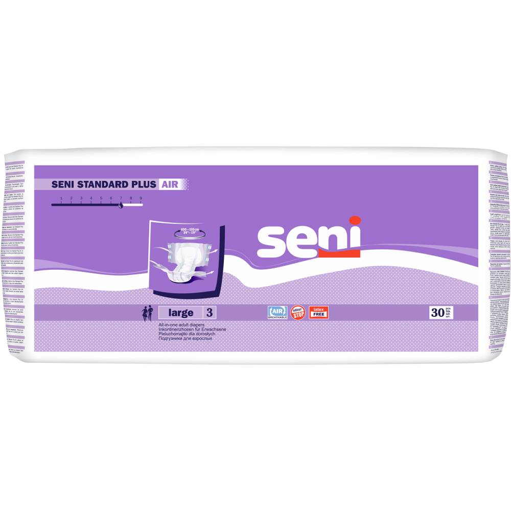 Підгузки для дорослих Seni STANDARD PLUS AIR Large 30 шт (SE-094-LA30-SA2)