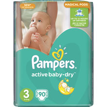 Підгузники PAMPERS Active Baby-Dry Midi 3 (5-9 кг) 90 шт (4015400736226)