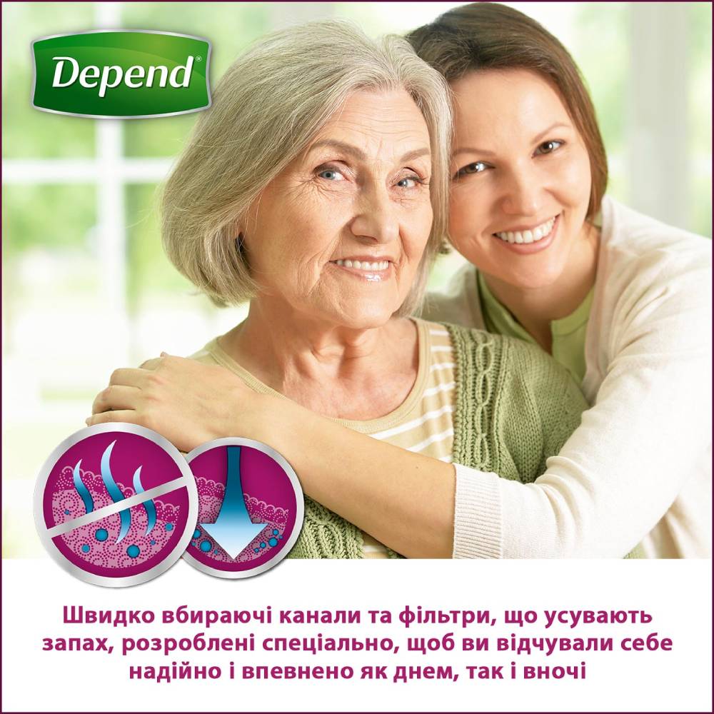 Вбираюча спідня білизна DEPEND Fem S/M 10 шт. (5029053565309) Вид одноразові