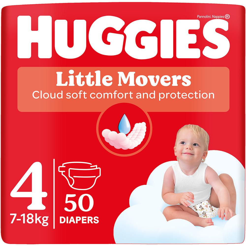 Підгузки HUGGIES Little Movers 4 (7-18 кг) Jumbo 50 шт (5029053567587) Підгузки HUGGIES Little Movers 4 (7-18 кг) Jumbo 50 шт (5029053567587)