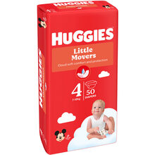 Підгузки HUGGIES Little Movers 4 (7-18 кг) Jumbo 50 шт (5029053567587) Підгузки HUGGIES Little Movers 4 (7-18 кг) Jumbo 50 шт (5029053567587)
